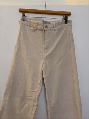 Everlane Light Cream Wide-Leg Corduroy Pants